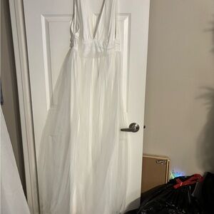 Elegant White Tulle Gown